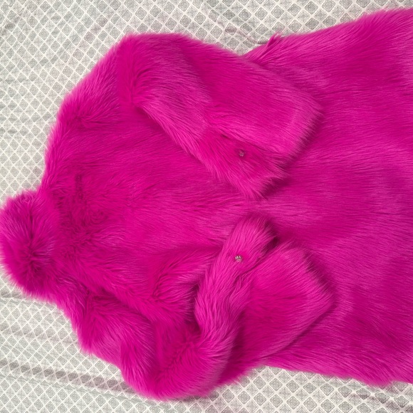 Stand Studio Faux Fur Fuchsia Pink Jacket - Picture 2 of 6